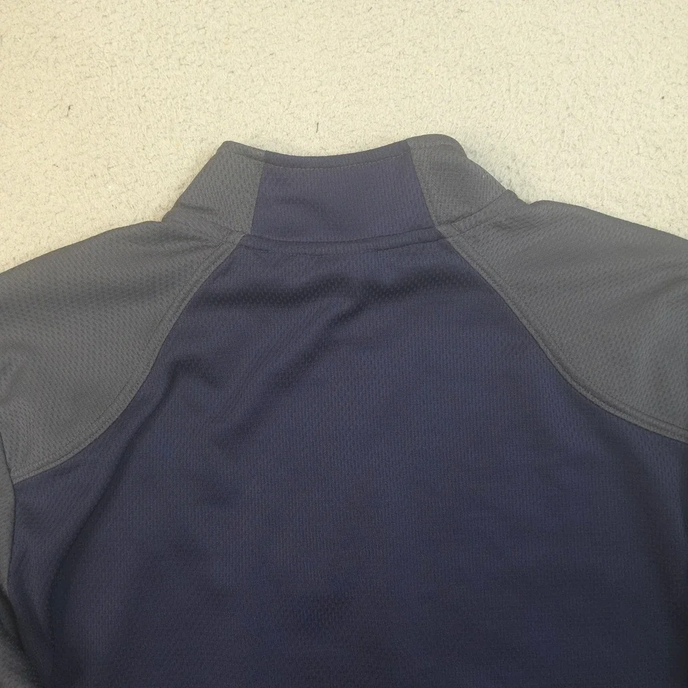 Michigan Wolverines 1/4 Zip Pullover Mens Large Blue Gray Textured Pro Edge